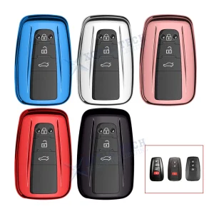 1pc TPU Full Protection Key Fob Case For Toyota 2017-2020 Smart Keyless Remote